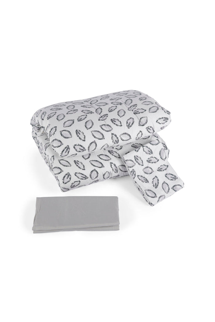 Redtag-Grey-3Pc-Contemporart-Comforter-Set-(Double-Size)-365,-Category:Comforters,-Colour:Grey,-Deals:New-In,-Dept:Home,-Filter:Home-Bedroom,-HMW-BED-Comforters,-New-In-HMW-BED,-Non-Sale,-Section:Homewares-Home-Bedroom-